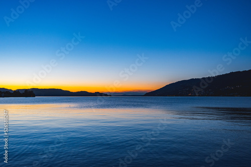 Sunset over the lake - Arth Goldau, Switzerland © alsas