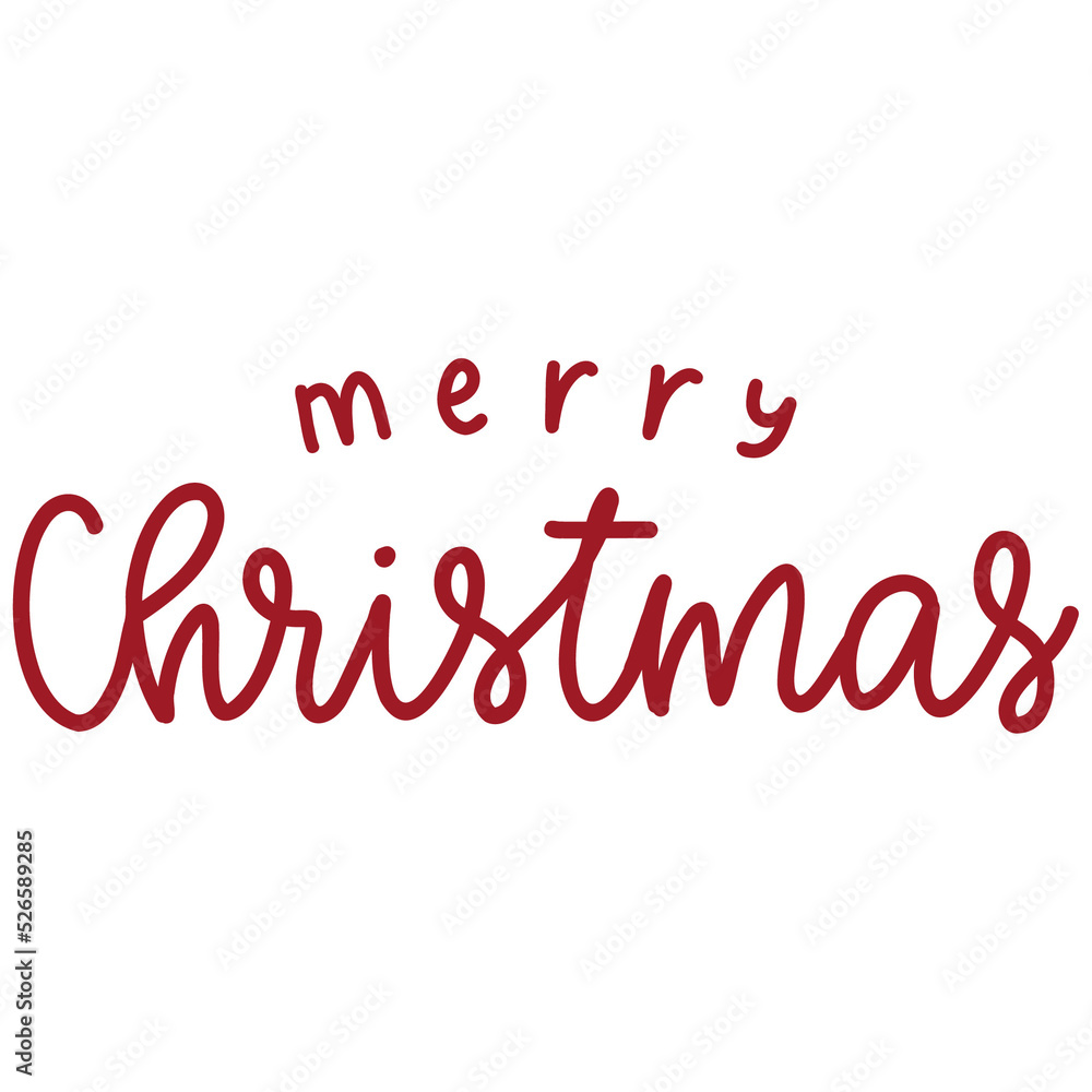 Hand drawn PNG element of lettering quote 'Merry Christmas' Good for stickers, labels, prints, cards, logos.