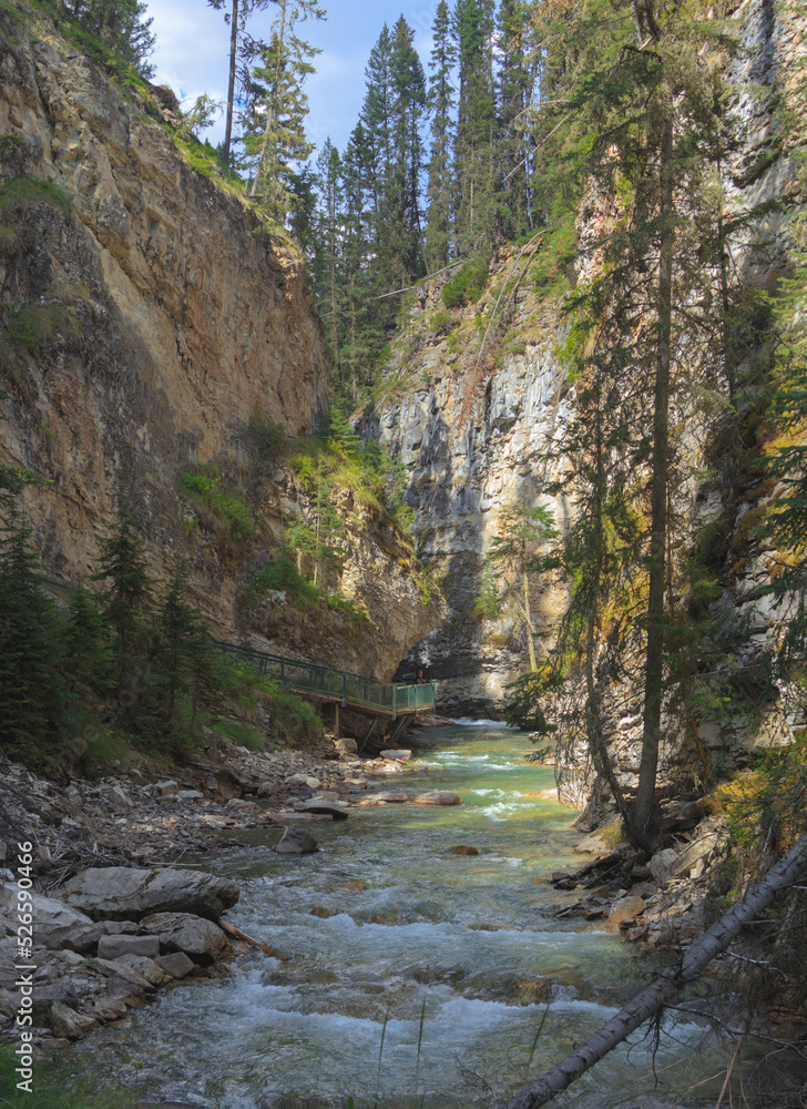 Johnston Canyon lower falls, banff national park, alberta, canada Johnston Canyon lower falls, banff national park, alberta, canada