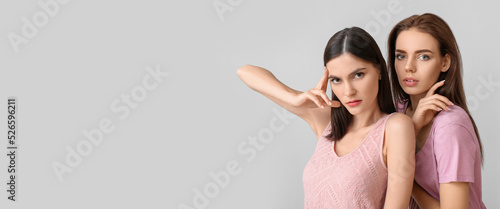 Young women with beautiful ...