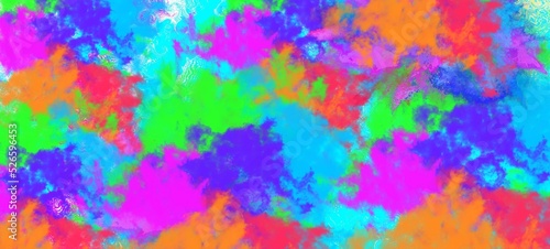 Illustration of an abstract background with color spots and added effects