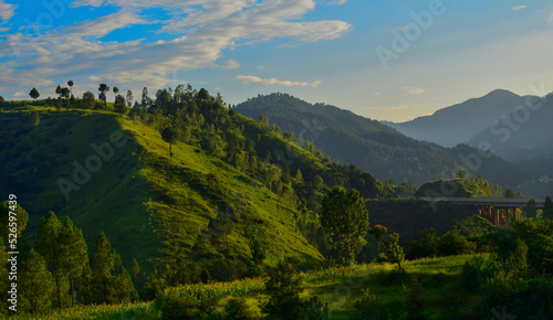 Landscape with mountains and lake, Abbottabad mountains, Hazara mountains, Motorway mountains, Hazara Motorway, beautiful landscape images, evening mountains, evening scene, sunset on mountains, © DesignsWeekly