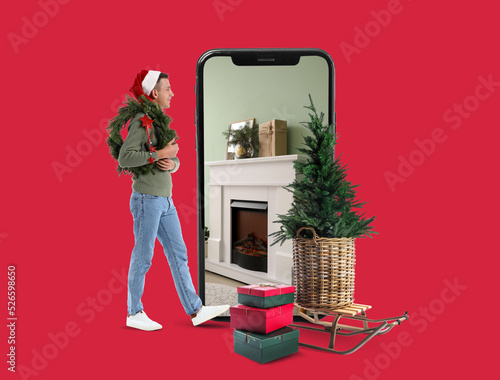 Modern smartphone isolated ...