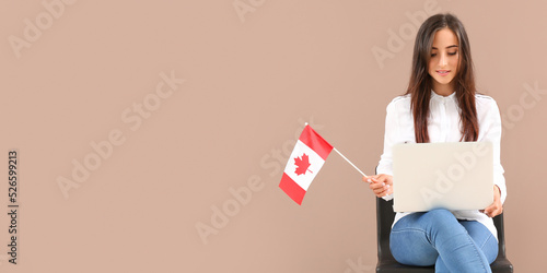 Young female student with C...