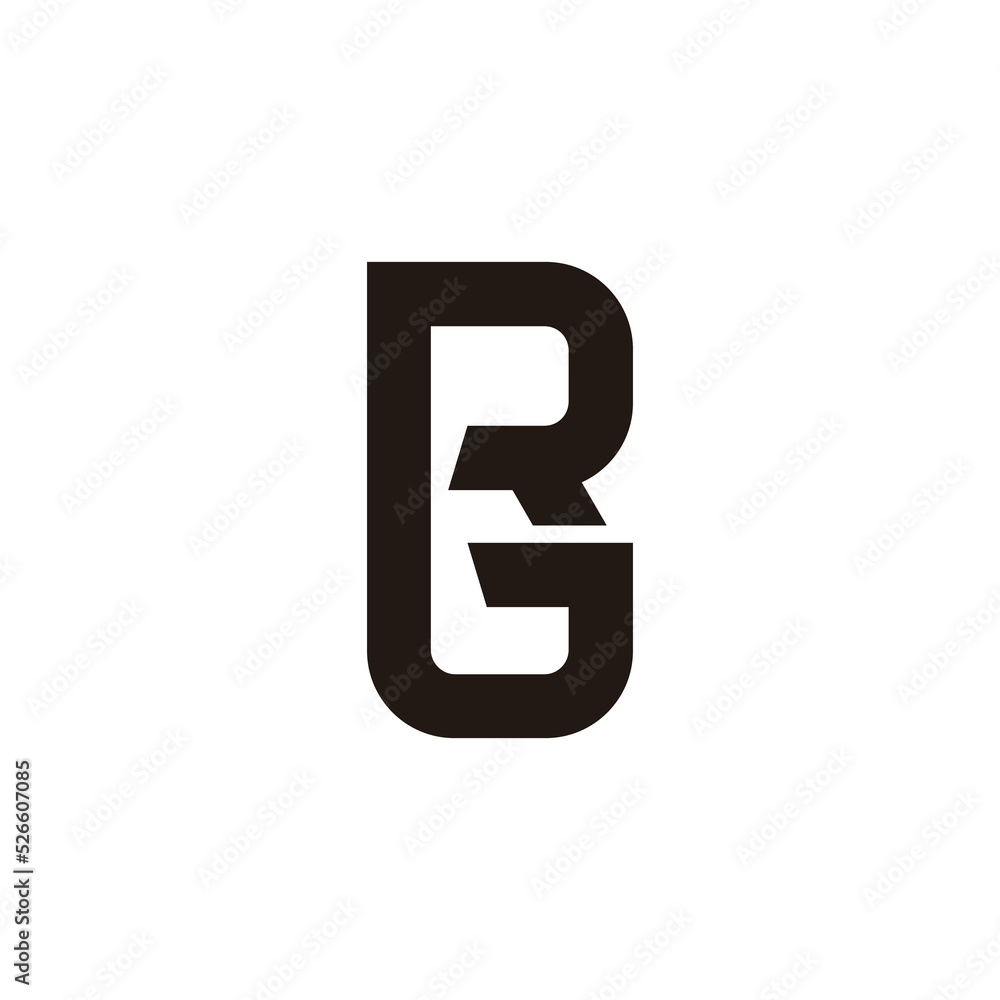 letter gr abstract geometric linked logo vector letter gr abstract geometric linked logo vector