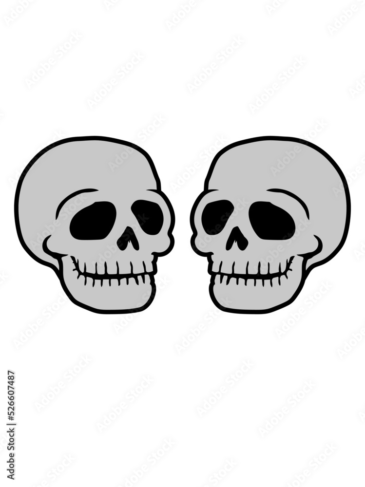 2 Freunde Schädel Totenkopf 2 Freunde Schädel Totenkopf