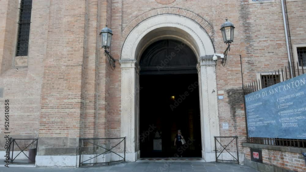 Padua, Italy, the entrance to the cloisters of Basilica of Saint Anthony church Padua, Italy, the entrance to the cloisters of Basilica of Saint Anthony church