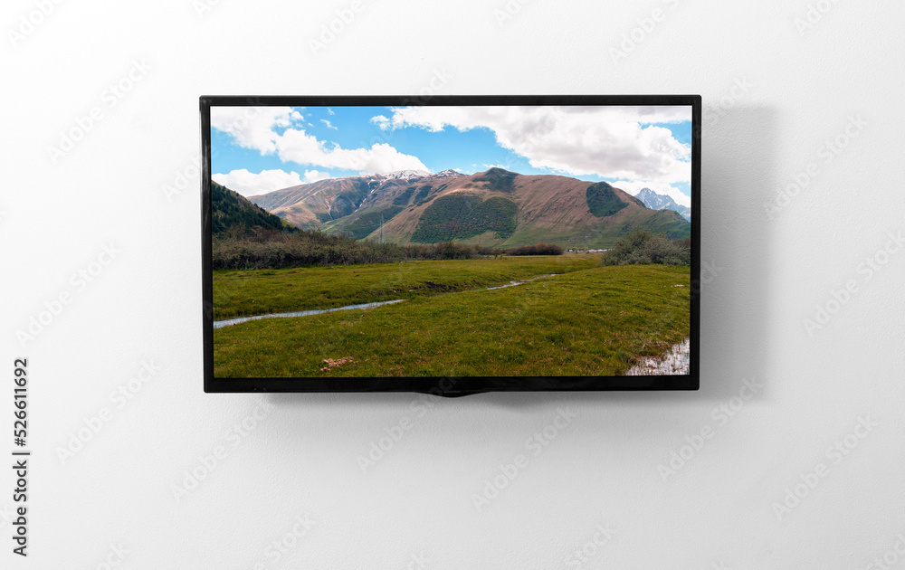 Fototapeta premium TV monitor on the wall