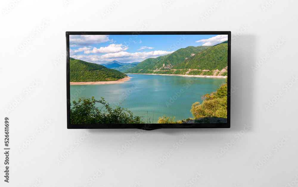 Fototapeta premium TV monitor on the wall