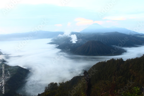 landscape photo above the height with mountain panorama © faris