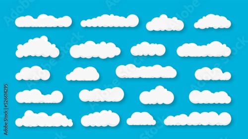 Fototapeta Naklejka Na Ścianę i Meble -  Clouds on a blue background