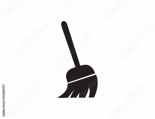 Broom Vector Clip Art icon