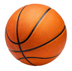 Basketball full details isolated on white background, Basketball sports equipment on white With  png file.