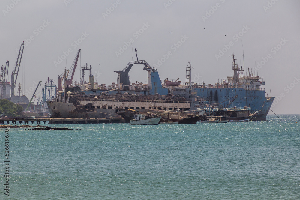Various ships in the port of Berbera, Somaliland