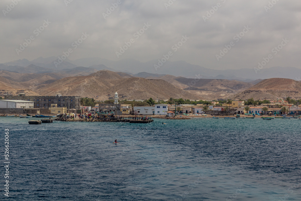 TADJOURA, DJIBOUTI - APRIL 20, 2019: View of the port of Tadjoura, Djibouti