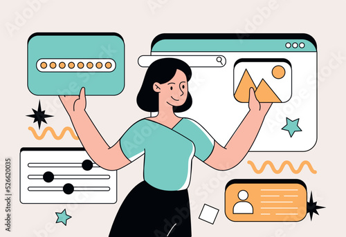 Graphic designer working