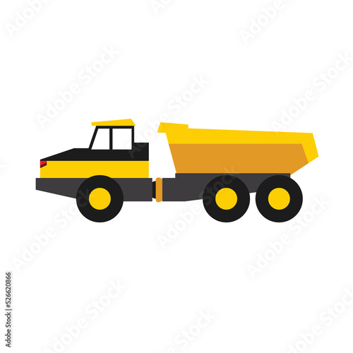 Yellow Articulated Dump Truck (ADT)