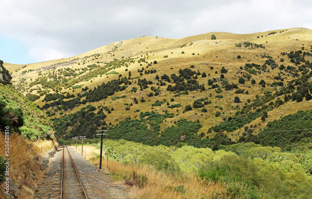 Landscape with railway - New Zealand Landscape with railway - New Zealand