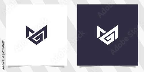 letter mg gm logo design photo