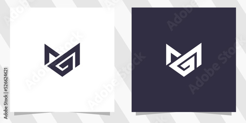 letter mg gm logo design
