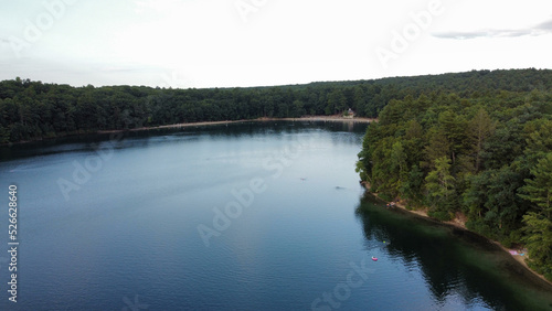 Drone shot of waldon pond during the summer   8/28/2022 © Matthew