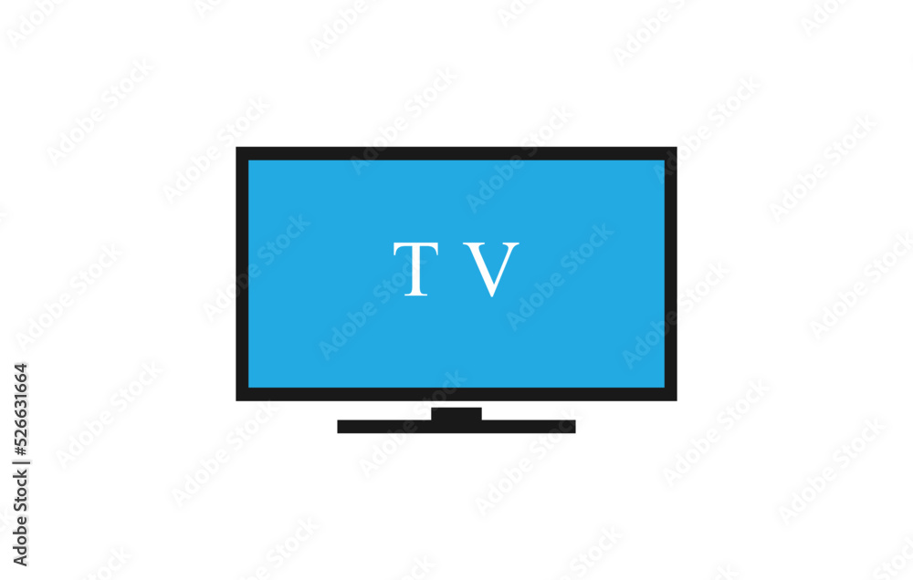 Vector tv icon set on white background, Isolated silhouettes television in flat style. Vector tv icon set on white background, Isolated silhouettes television in flat style.