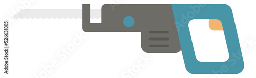Illustration of Saber Saw in Flat Design