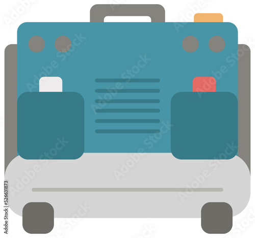 Clip art of air compressor in flat design