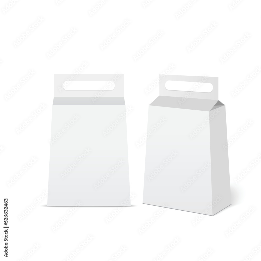 3d cardboard packaging gift box with handle. Vector 3d cardboard packaging gift box with handle. Vector