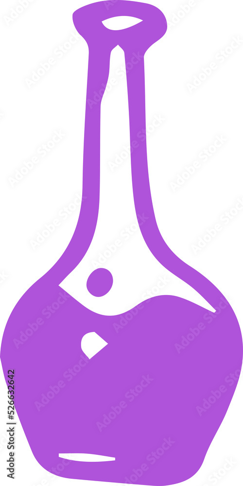 simple illustration of a colored poison bottle