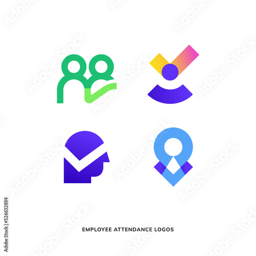 Employee Attendance Logo Collection