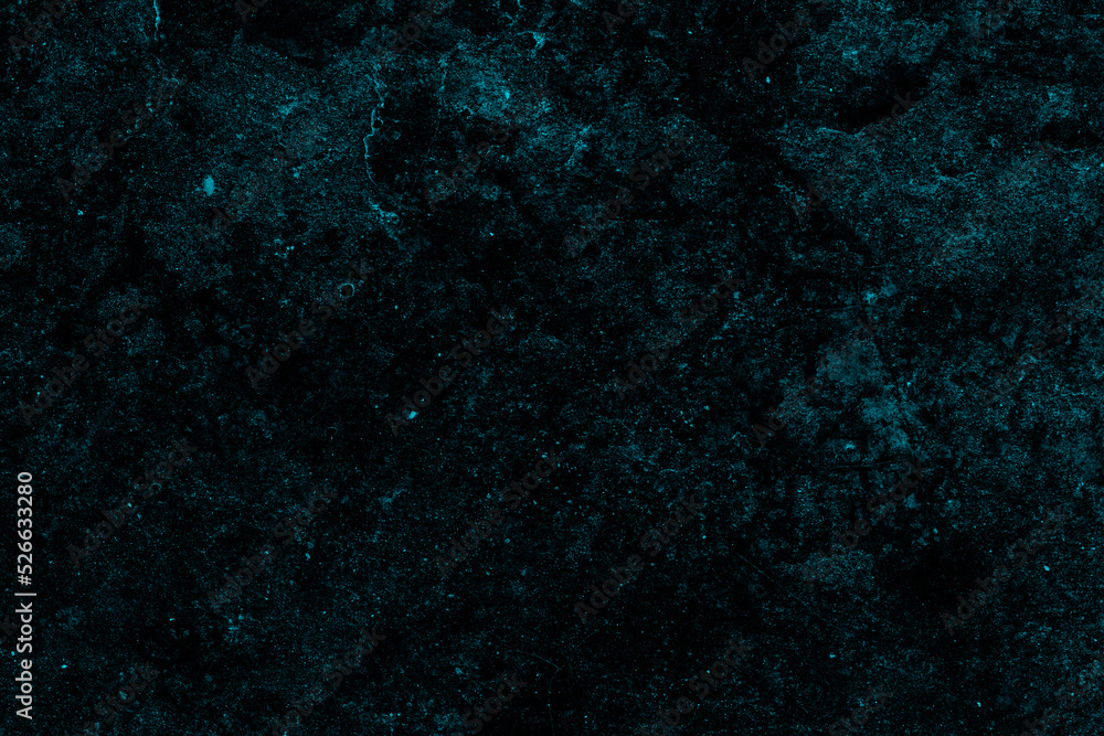 Abstract painted dark cyan color old concrete wall surface for background