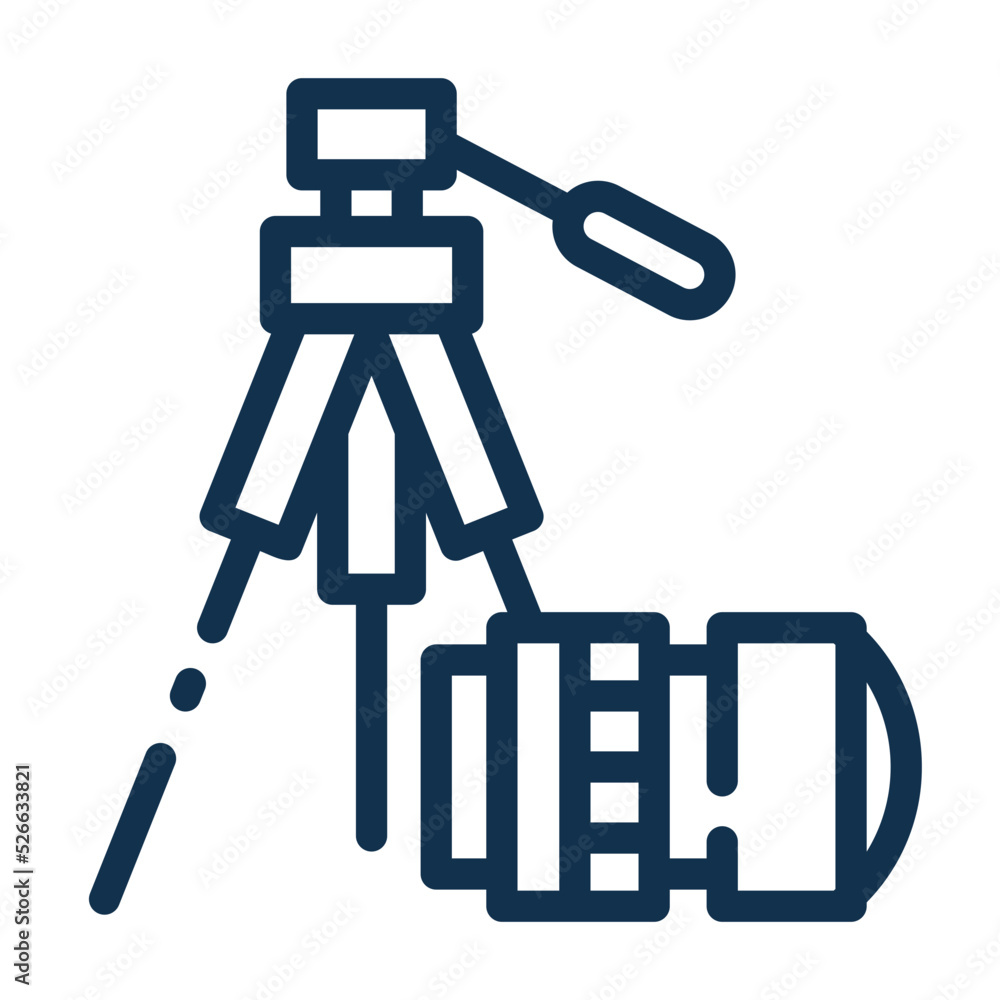 Camera Equipment icon in dashed outline style Camera Equipment icon in dashed outline style