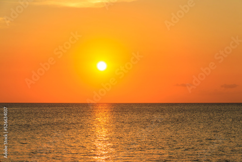 View of the Indian ocean at sunset in Zanzibar  Tanzania