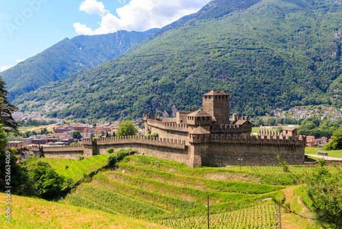 Montebello Castle in Bellinzona, Switzerland. UNESCO World Heritage Site