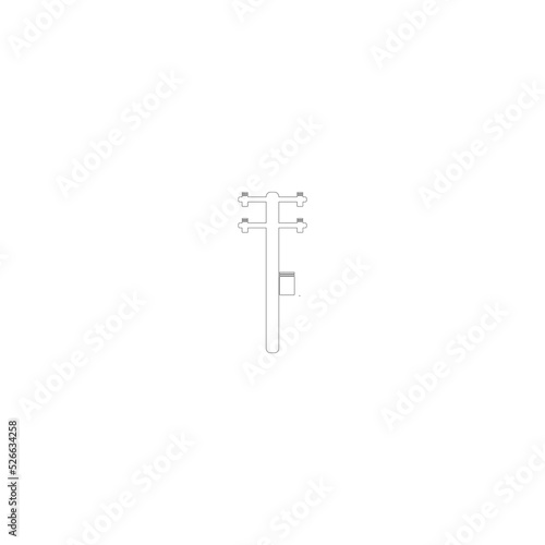  electric pole logo design vector © azam