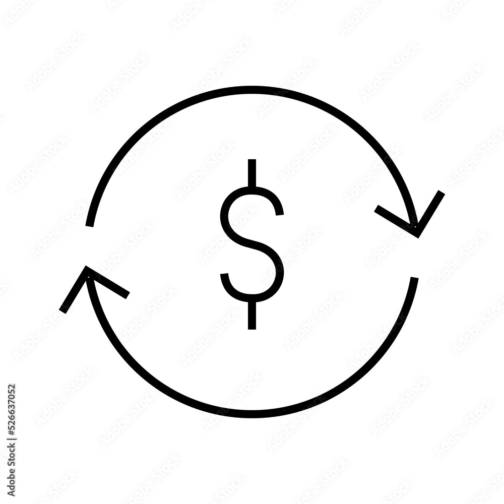 icon in a thin line, financial and business design element icon in a thin line, financial and business design element