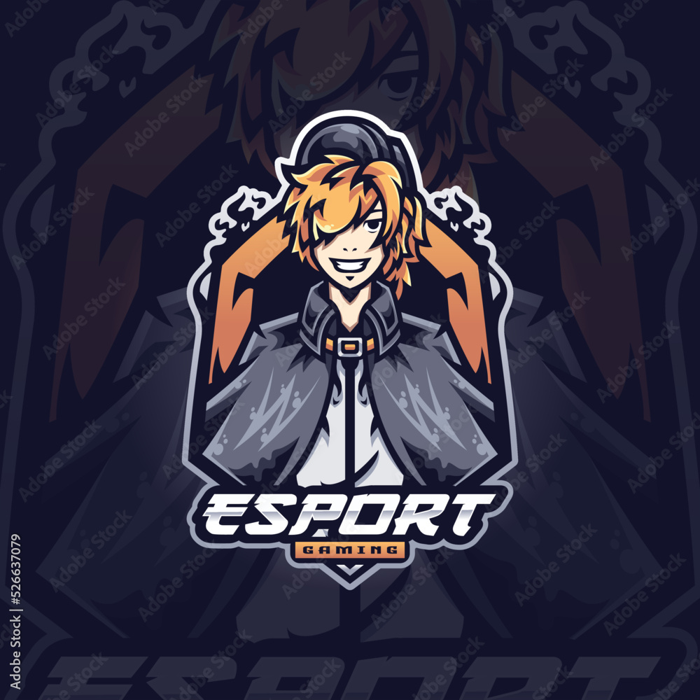 Cool Boy Mascot Esport Logo Design Illustration For Gaming Club
