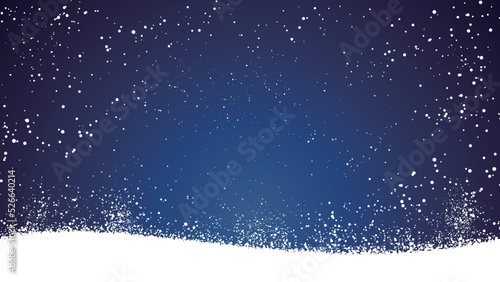 雪が舞う冬の風景