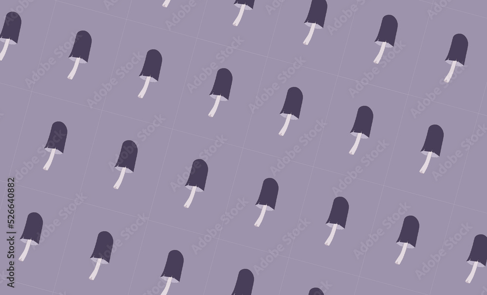 Mushroom pattern purple digital cartoon art Mushroom pattern purple digital cartoon art