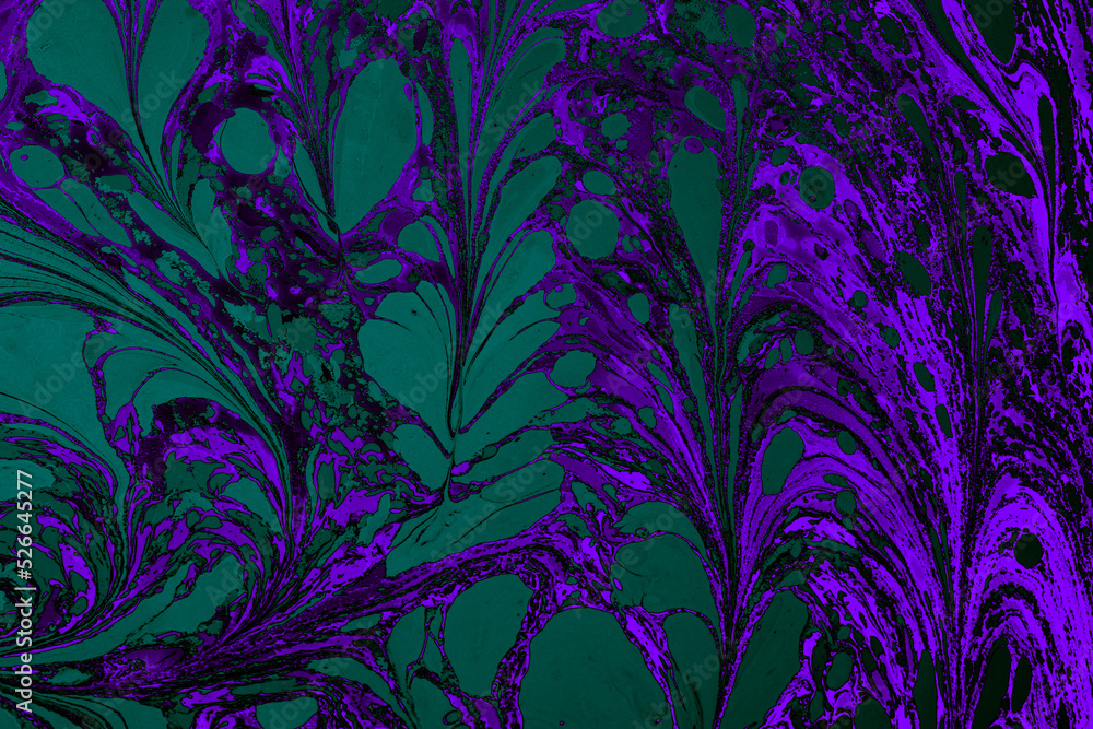 Abstract marble floral pattern texture. Traditional art of Ebru marbling Abstract marble floral pattern texture. Traditional art of Ebru marbling