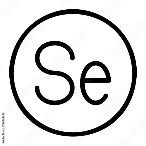 selenium line icon