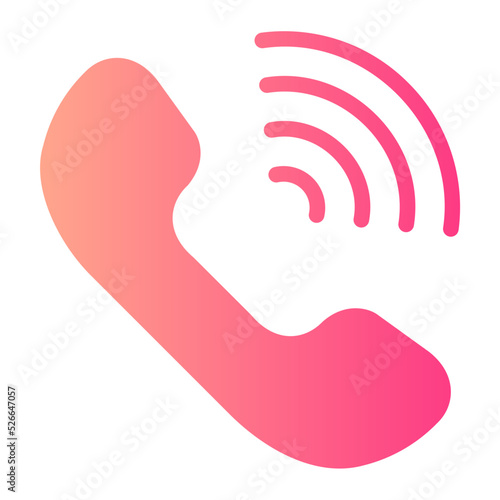 incoming call gradient icon