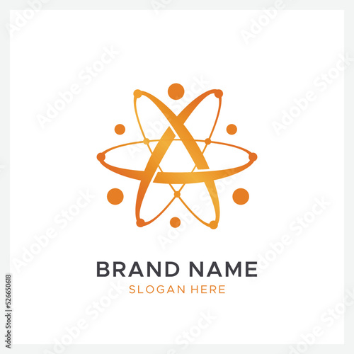 fusion logo design illustration template