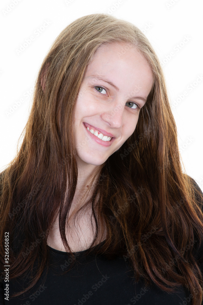 cute cheerful model laughing young woman blonde girl pretty good mood happiness isolated on white background cute cheerful model laughing young woman blonde girl pretty good mood happiness isolated on white background