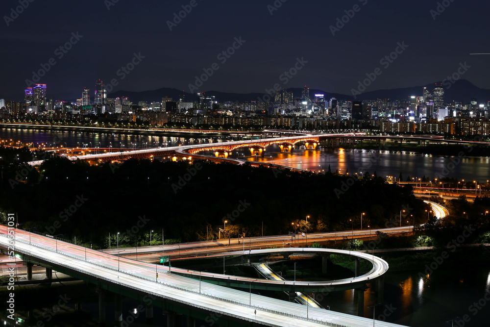 night view of the bridge night view of the bridge