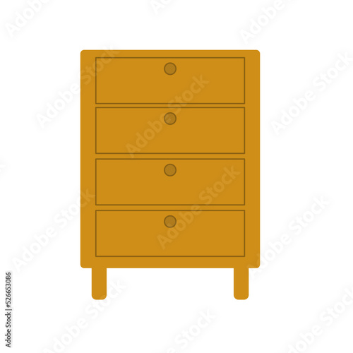 This is an illustration of a chest of drawers.