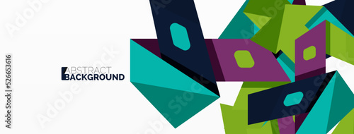 Abstract line and triangle background. Creative geometric abstract backdrop. Business template for wallpaper, banner, background or landing