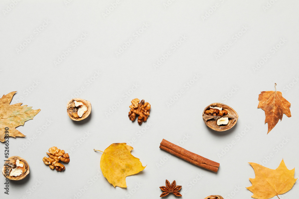 Concept of Autumn, Autumn composition accessories, space for text Concept of Autumn, Autumn composition accessories, space for text