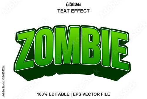 zombie text effect and editable.